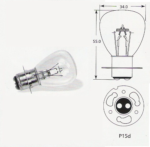 6 volt 35/35w Ba15d